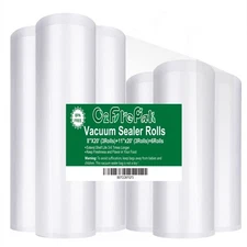 6Pack 8"x20'(3Rolls) and 11"x20' (3Rolls) Rolls Vacuum Sealer Bags Rolls with...
