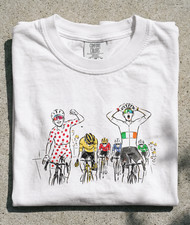 Le Tour de France Isaac Del Toro Tadej Podecar UAE Bike Cycling T-shirt Vtg Tee