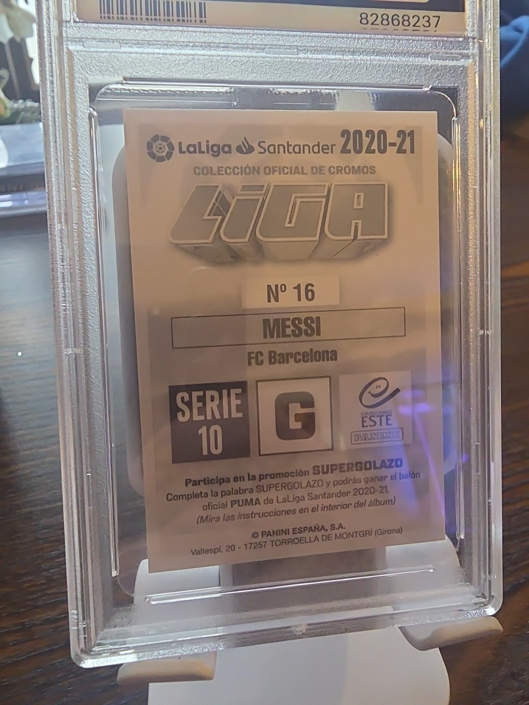 Lionel Messi 2020-21 Colecciones Este Autografo Spanish Liga Serie 10 Auto Mint view 5