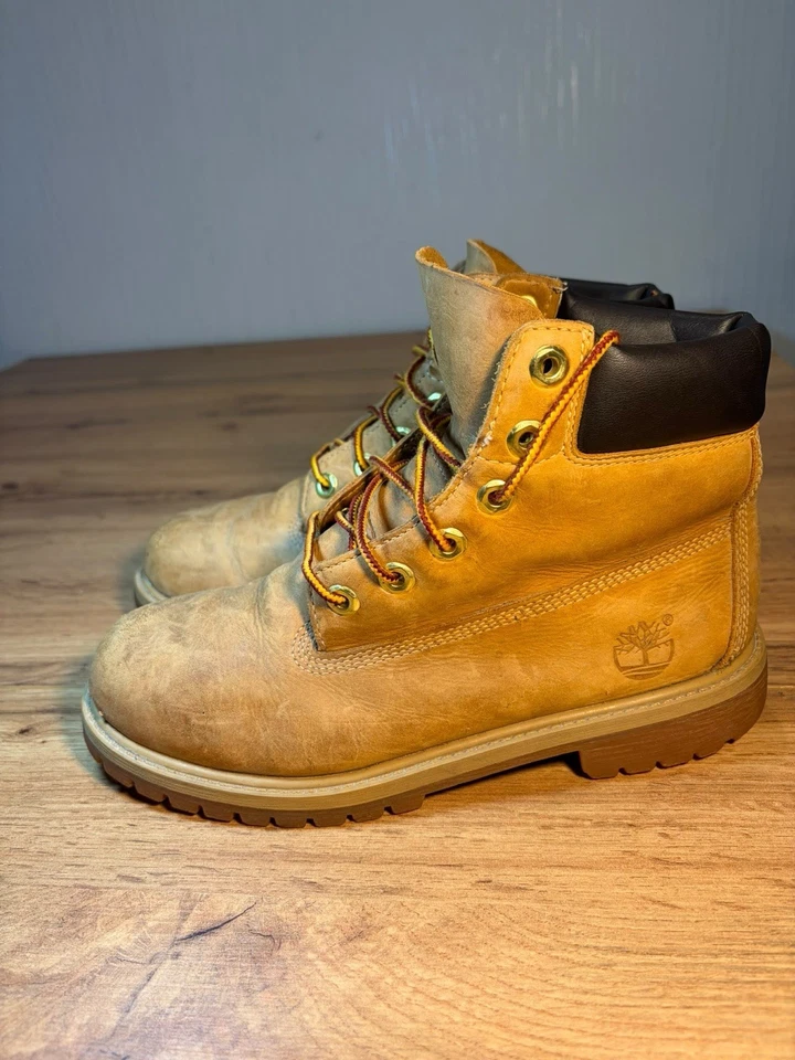 Timberland Premium 6 Inch Wheat Brown Leather Lace Up Boots  UK 4.5, photo 2 of 5