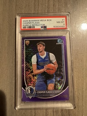 Topps 2025 Bowman Chrome Cooper Flagg BCV-1 PSA #1 8 Purple 79/250