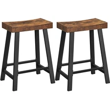 Bar Stools, Set of 2 Bar Chairs, Kitchen Breakfast Bar Stools with Footrest, ...