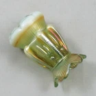 FENTON for LEVAY CACTUS AQUA OPAL CARNIVAL GLASS TOOTHPICK HOLDER