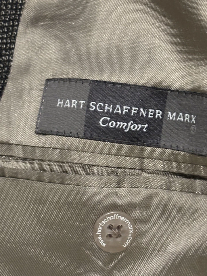 VTG 60s 44S Hart Shaffner Marx Blazer Coat Pure Virgin Wool/Grayish-44 - Image 3 of 4