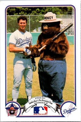 1987 Smokey Bear's Fire Prevention Team National League 4x6 #1 Steve Sax