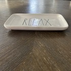 Rae Dunn White & Black “Relax” Trinket Jewelry Tray New — photo 2