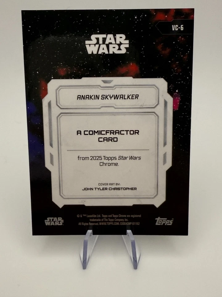 2025 Topps Chrome Star Wars Anakin Skywalker ComicFractor SSP #VC-6 Foto 2 de 2