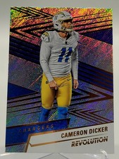 2025 REVOLUTION CAMERON DICKER SILVER FOOTBALL CARD CHARGERS NFL 156 panini