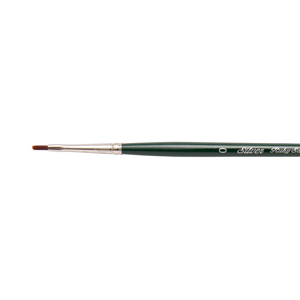 Silver Brush : Ruby Satin : Synthetic Brush : Series 2502S : Bright : Size 0