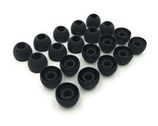 10 Pairs Medium Silicone Replacement Earbud Ear Buds Tips   Black