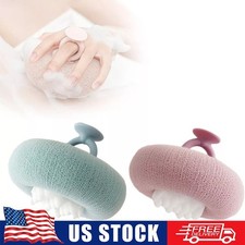 2 Pack Sunflower Bath Ball Bathing Sponge Soft Skin Friendly with Suction Cup