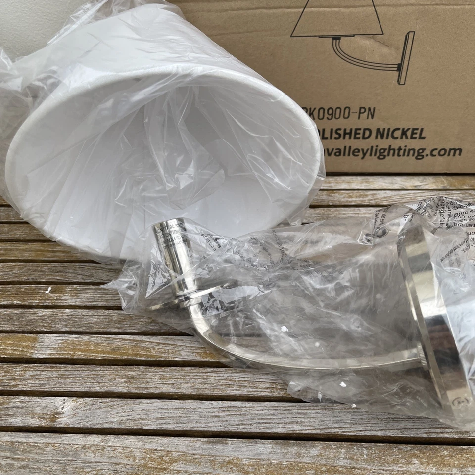 Aplique de pared Hudson Valley Stacey, níquel pulido, transición, nueva caja abierta Foto 2 de 4