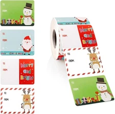 500 PCS Christmas Gift Tags, Self-Adhesive Tags for 500 Pcs, Christmas-a 