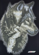 Wolf Bead Embroidery Kit DIY Craft Kit Needlepoint Beadwork a840