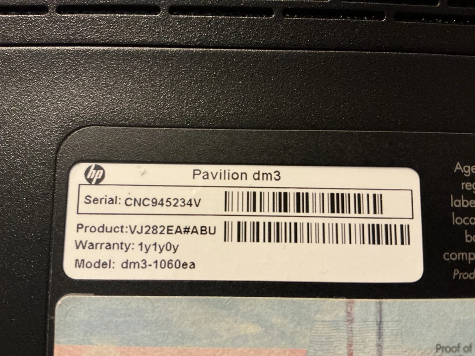 HP PAVILION DM3-1101EA Laptop Notebook 2GB 13.33" 250GB SSD Windows 7 HDMI Wi-Fi - Image 2 of 4