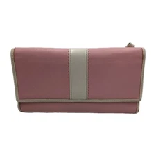 COACH Pink Leather Slim Envelope Wallet Vintage Y2K