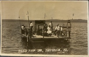 Jefferson ME RPPC Beach Farm Inn Real Photo Fresh Air Taxi RP Higgins Maine