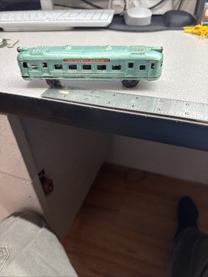 Japanese Friction Powered Tinplate Toy Trolley Pennsylvania Railroad Very Old