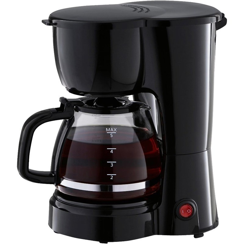 5 Cup Drip Coffee Maker Black Automatic Home Brewing Machine