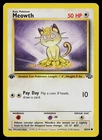 Pokemon Card - Meowth Jungle 56/64 Common 1st Edition