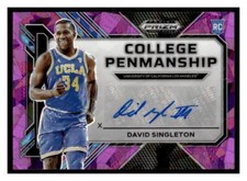 2023 Prizm DP #CP-DVD David Singleton College Penmanship Purple Ice #/99