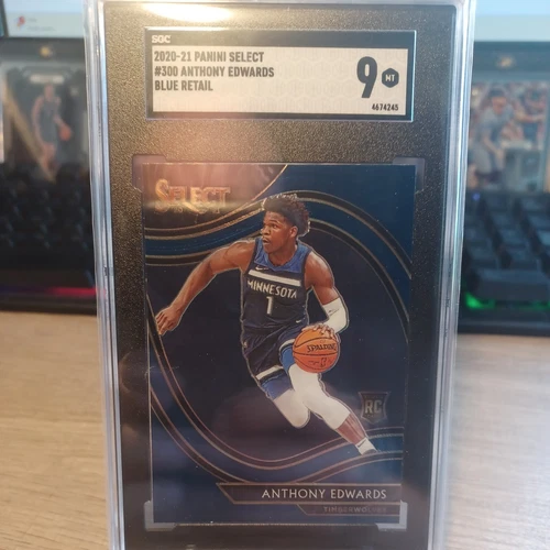 2020-21 Select Anthony Edwards RC Blue Retail #300 SGC 9