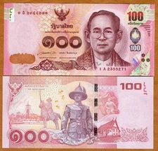 Thailand, 100 Baht, 2015, P-120, UNC