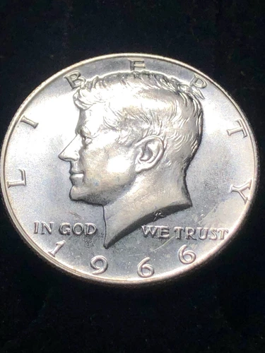 1966 Philadelphia Proof Kennedy, GEM/BU From Special Mint Set With Cameo, %40