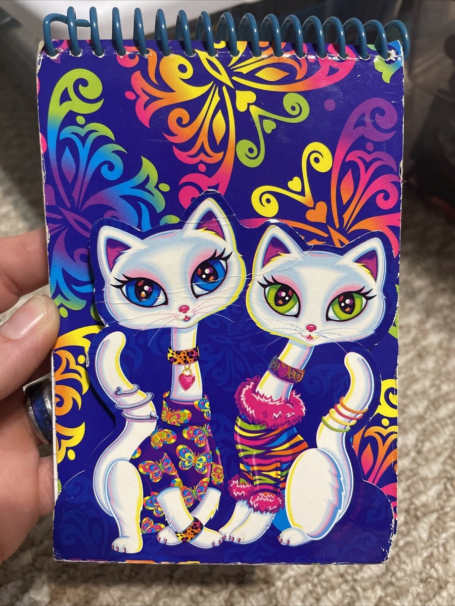 Vintage Lisa Frank Roxy & Rolly White Twin Cats Small Notebook 4