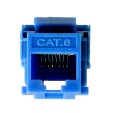 10- RJ45 Cat6 Cat-6 8P8C Keystone Jack BLUE FREE SHIP! TUFF JACKS Quality!