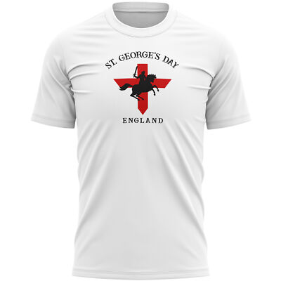 St Georges Day Knight Herren T-Shirt Shirt Country George's Him Schwert Flagge Männer