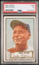 1952 Topps #395 Jake Pitler PSA 1 Dodgers CO  (0608)