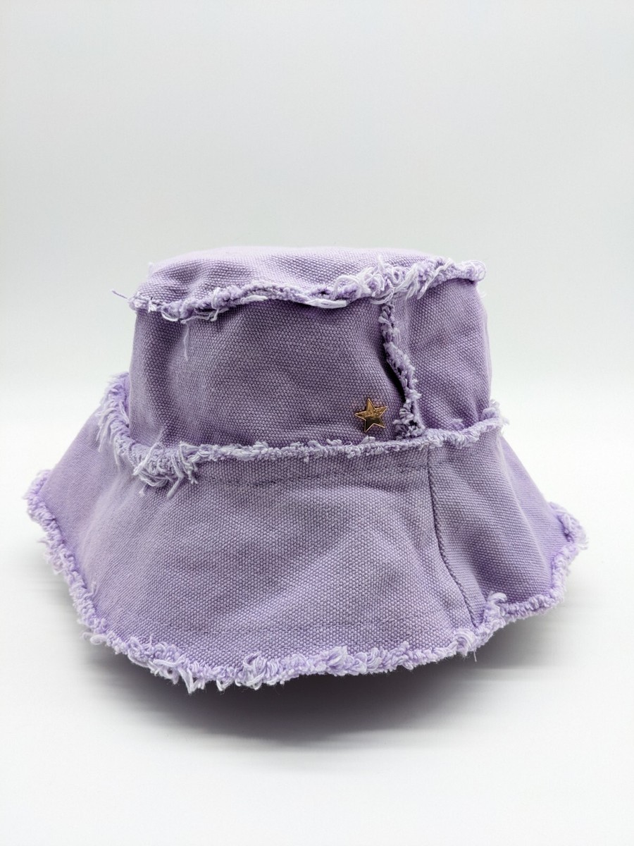 Jocelyn Frayed Hem Lavender Bucket Hat Distressed Cotton Bucket Hat | EverYou.com was tlcdirect.org  main image 3