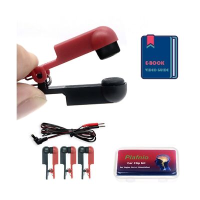 Ear Clip Electrode Wire for TENS Vagus Stim and CES Device, Double Side Soft ...
