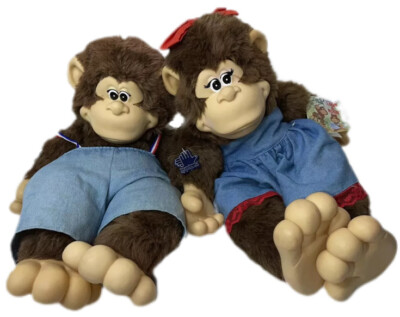 Vintage Applause Rubber Face Stuffed Chimpanzee Monkey Leon Rosie