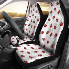 Ladybug Car Seat Covers, Ladybird Lover Gift, Set of 2 Front Seat Covers
