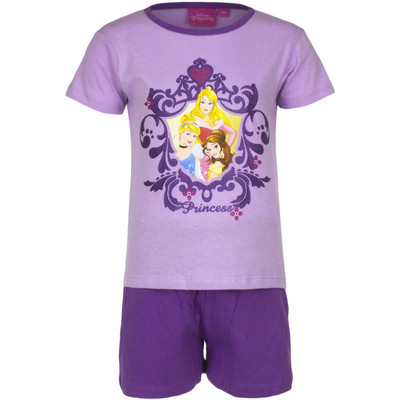 Pyjama Set kurzer Schlafanzug Mädchen Disney Princess lila pink 98 104 #99