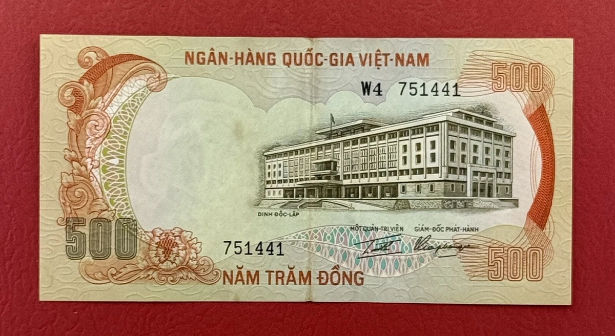 500 ₫ Denomination 1972 Banknote Vietnamese Paper Money for sale
