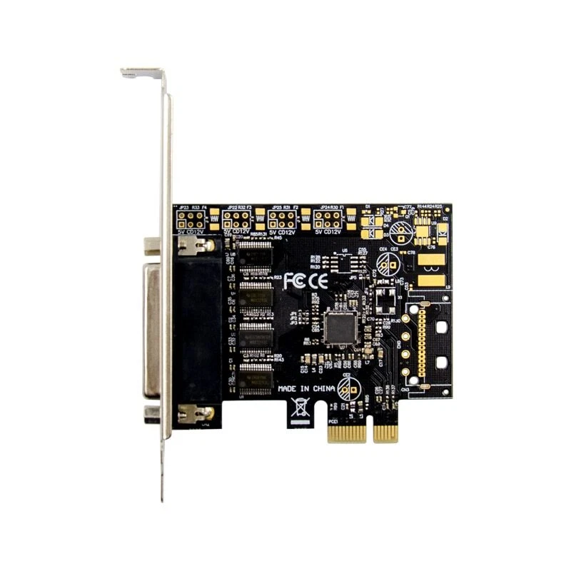 PCIE 4 Ports  DB9 RS232 Serial Controller Card PCI Express asix 99100 Chip - Image 3 of 4