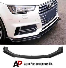 For Audi A4 S4 S Line B9 Gloss Black Front Splitter Spoiler Lip Body Kit 17-19