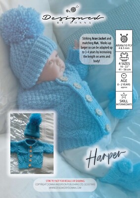 Aran Strickanleitung - Designer - Harper
