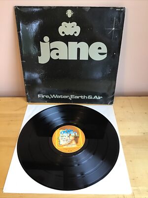 Jane Fire Water Earth & Air Gatefold Vinyl Record Brain 1084 Germany 1976 Kraut