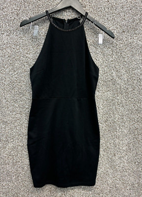 black halter dress forever 21 Little Black Dress Stretch Women's Size M Style_Mini