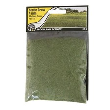 Woodland Scenics 618  Static Grass Medium Green 4mm  Squeaky's Trains