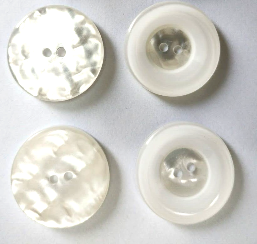 x4 Large White/Pearl Round 2 hole buttons 2.7cm | eBay UK