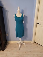 Vince Camuto Size 2 Dress Womens Teal Sleeveless Sheath 