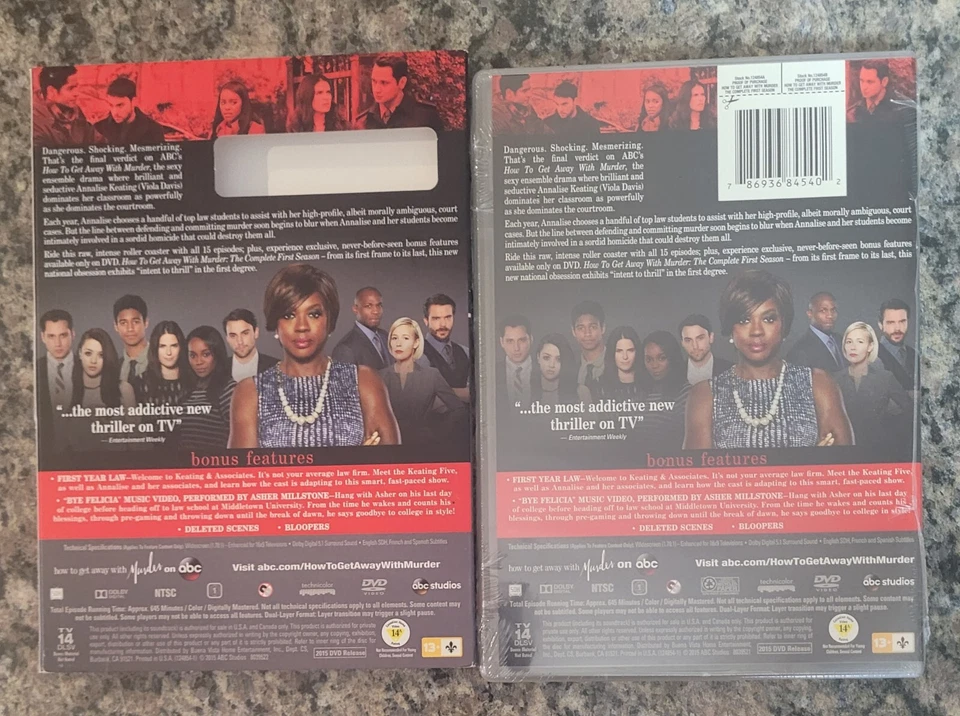 How To Get Away With Murder 1st Season 1 DVD W/Slipcover NEVER TRUST STOCK PICS - Image 2 of 2
