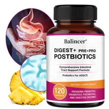 Digest + Postbiotics Supplement for Digestive Health, Prebiotic & Probiotic Caps