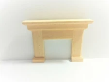 Dollhouse Miniature Fireplace Surround DIY 1:12 Scale Furniture Unfinished Wood