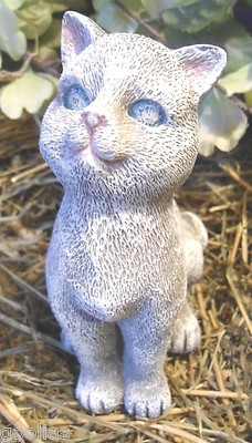 Latex cat mold kitten kitty plaster concrete cement mould 5''H x 3'' x 2''W